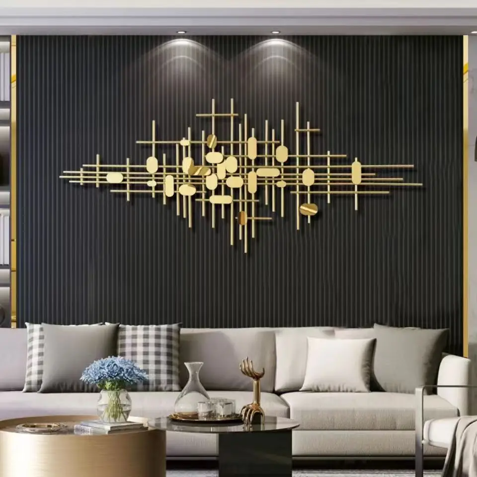 Lighting Metal Wall Decor - Nordic Light Luxury Wall Decorations Living
