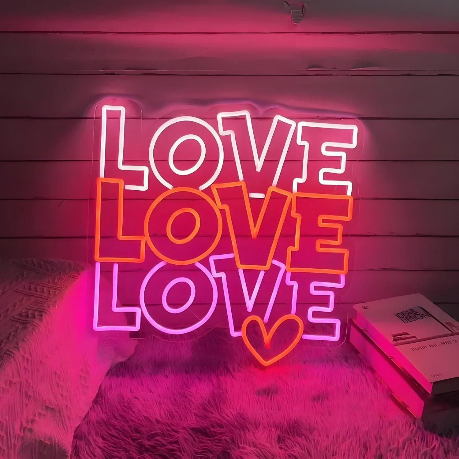 Wall Decor Lighting - Love Neon Sign USB Dimmable LED