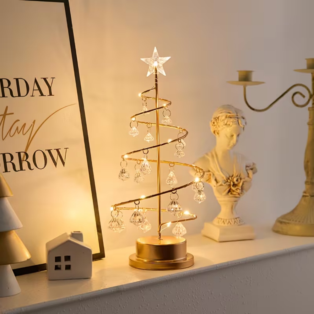Pendant Lighting Christmas Decor - Christmas Tree Copper Wire LED Night