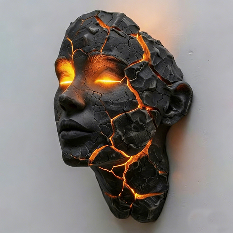 Lighting Interior Decor - 2026 New Resin Cracked Soul Wall