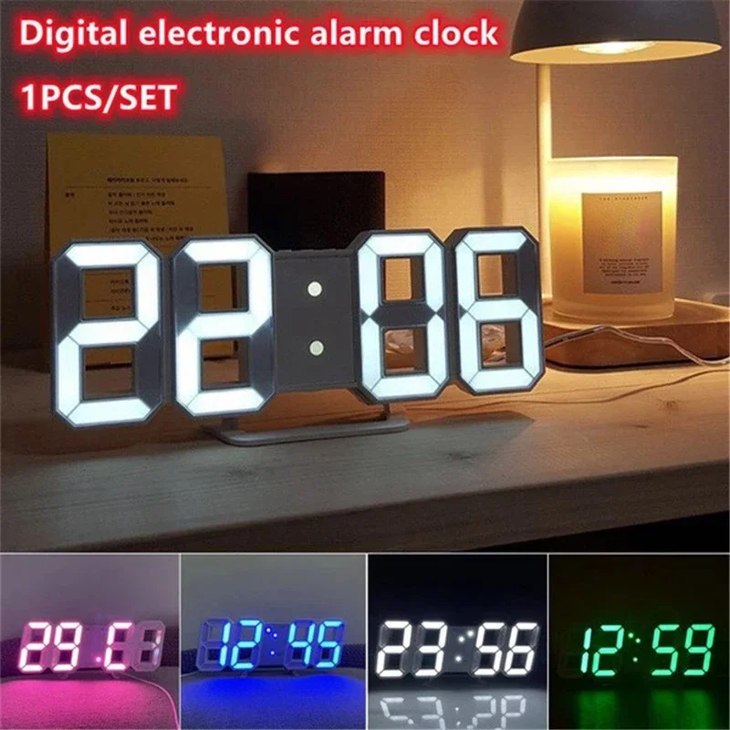 Decoration for Bedroom 3D Digi - Lighting Home Decor Wall Clocks ulasan dan harga