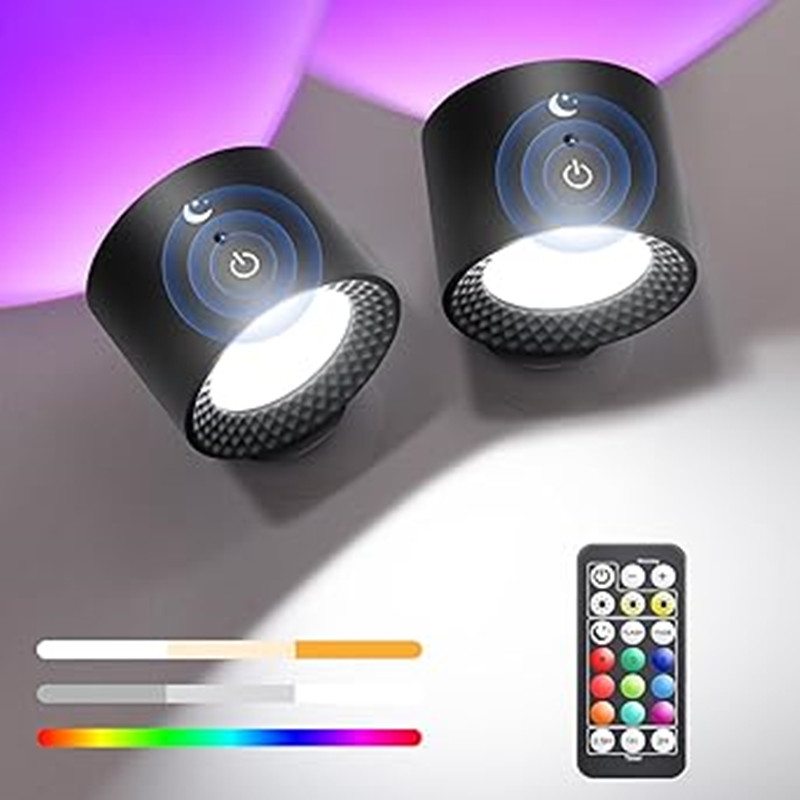 9 Colors 360° Rotation Wall La - Colour Changing Bulb ulasan dan harga