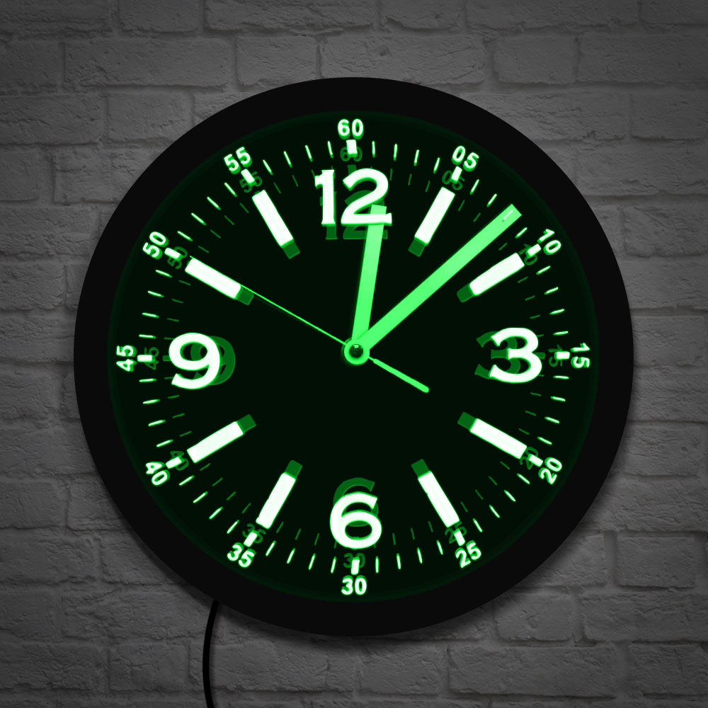 Modern Design LED Neon Light W - Lighting Home Decor Wall Clocks ulasan dan harga