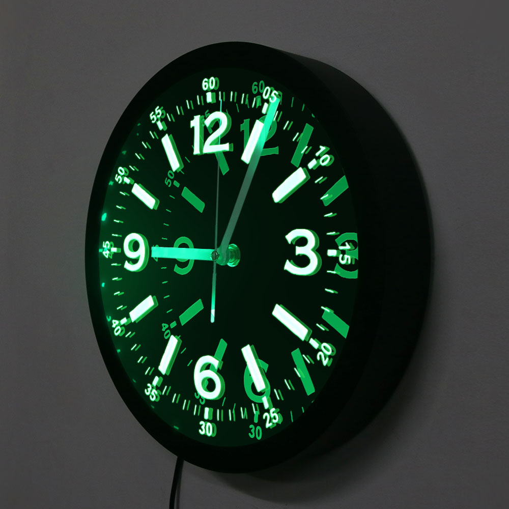 Modern Design LED Neon Light W - Lighting Home Decor Wall Clocks ulasan dan harga