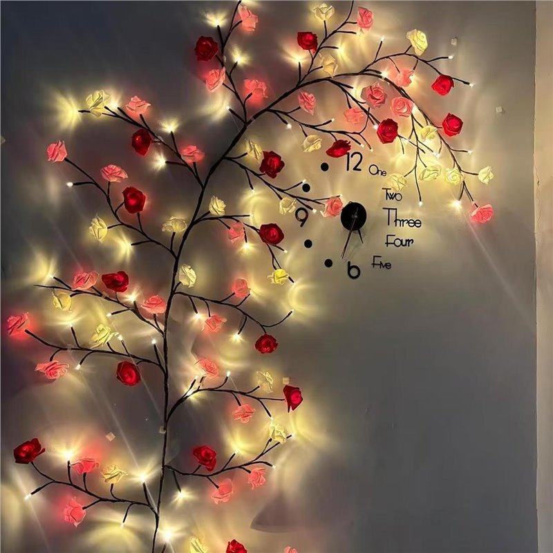 USB DIY Maple Rose Willow Vine - Wall Decor Lighting ulasan dan harga