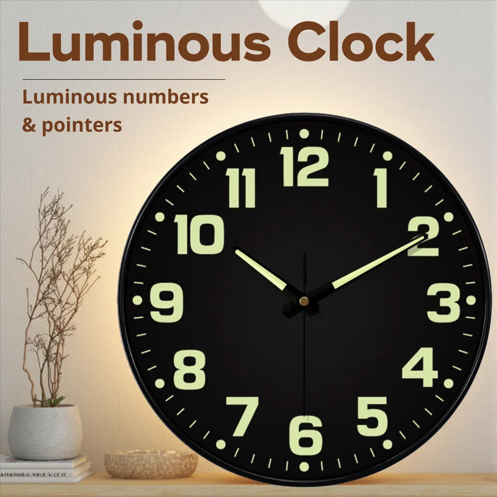 Luminous Wall Clock Light In D - Lighting Home Decor Wall Clocks ulasan dan harga