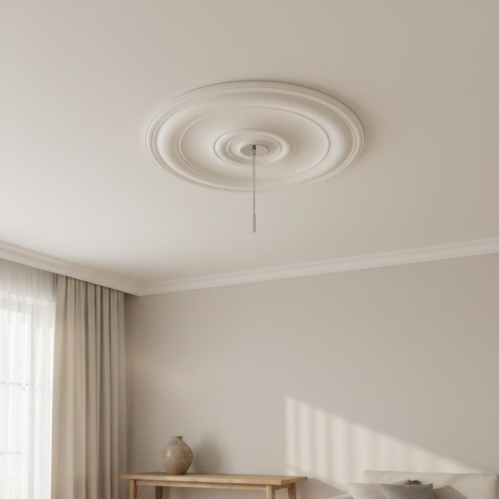 Round Ceiling Medallion Europe - Lighting Interior Decor ulasan dan harga