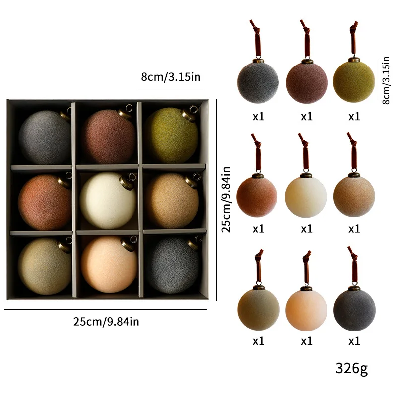9pcs 8cm Light Luxury Christma - Pendant Lighting Christmas Decor ulasan dan harga