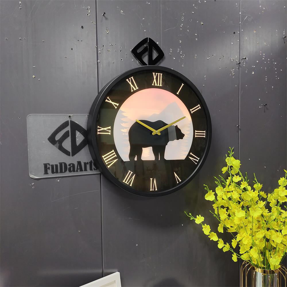 45CM With Led Night Light Mode - Lighting Home Decor Wall Clocks ulasan dan harga