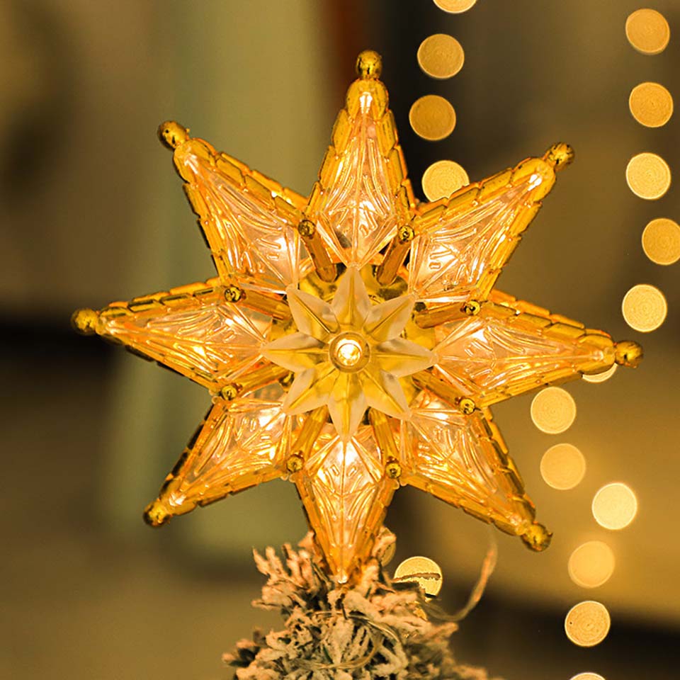Lighted Star Trees Topper Chri - Pendant Lighting Christmas Decor ulasan dan harga