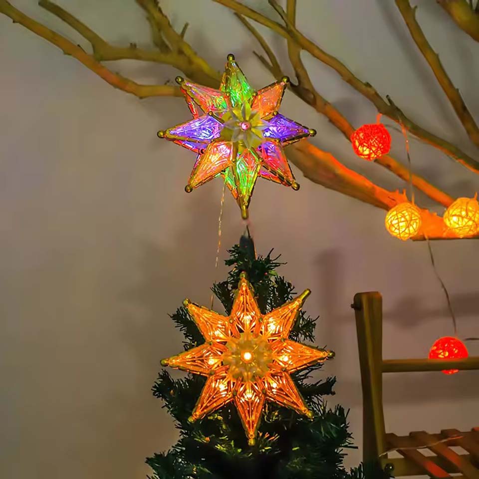 Lighted Star Trees Topper Chri - Pendant Lighting Christmas Decor ulasan dan harga