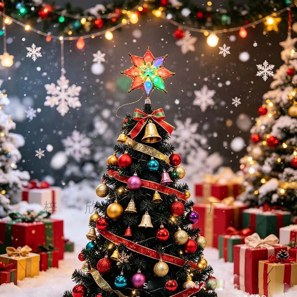 Lighted Star Trees Topper Chri - Pendant Lighting Christmas Decor ulasan dan harga