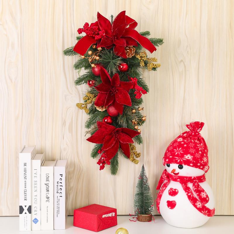 60CM Christmas Wreath Pendant  - Pendant Lighting Christmas Decor ulasan dan harga