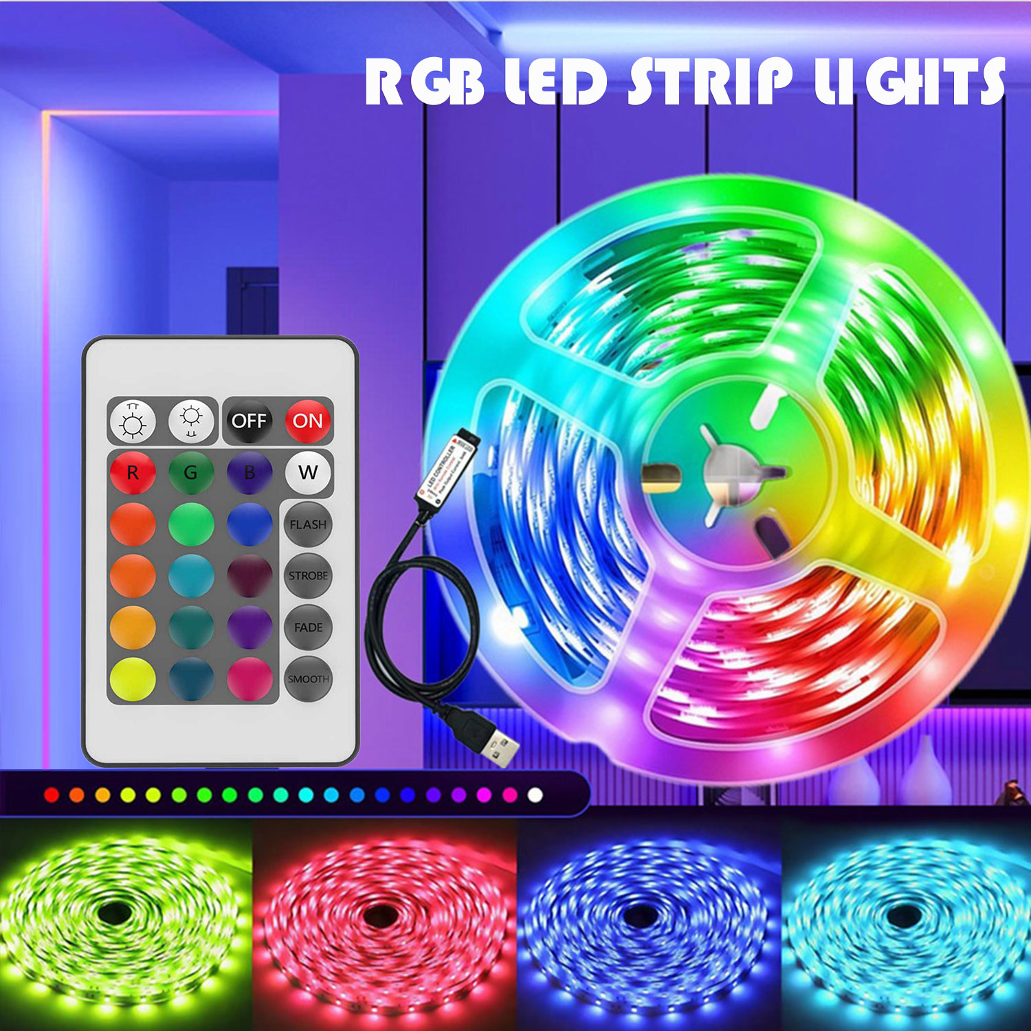 24 Keys Remote RGB LED Light S - Colour Changing Bulb ulasan dan harga