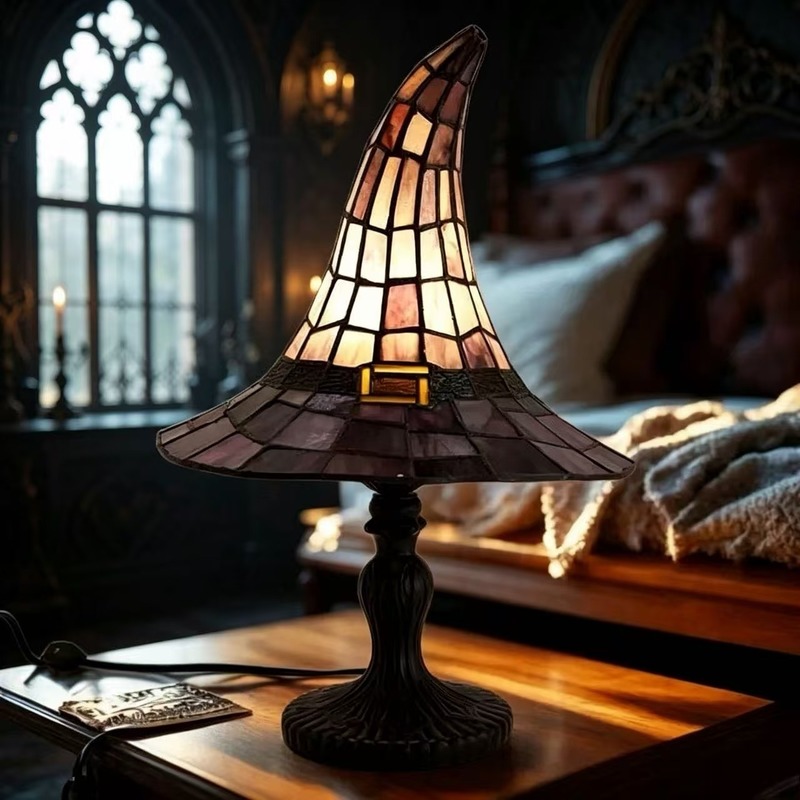 Stained Witch Hat Table Lamp H - Lighting Home Decor Items ulasan dan harga