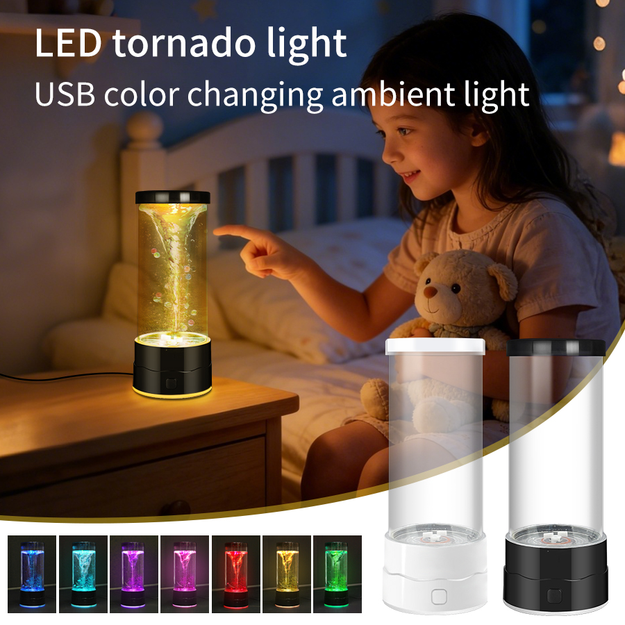 Creative LED Tornado Night Lig - Colour Changing Bulb ulasan dan harga