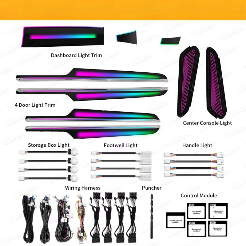 64 Color RGB Dynamic Atmospher - Lighting Interior Decor ulasan dan harga