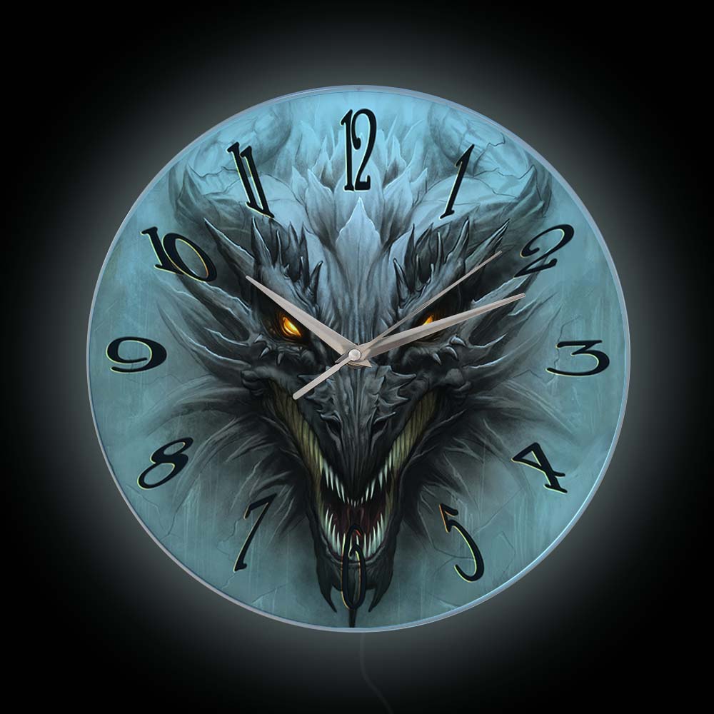 Gothic Evil Dragon Head Lumino - Lighting Home Decor Wall Clocks ulasan dan harga