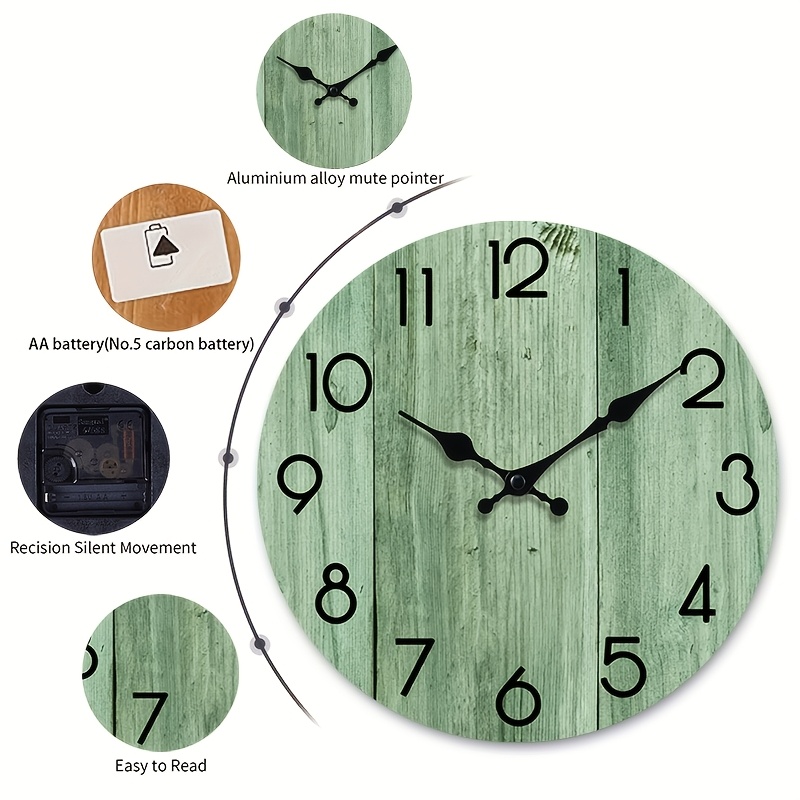 A Round Wall Clock with Light  - Lighting Home Decor Wall Clocks ulasan dan harga