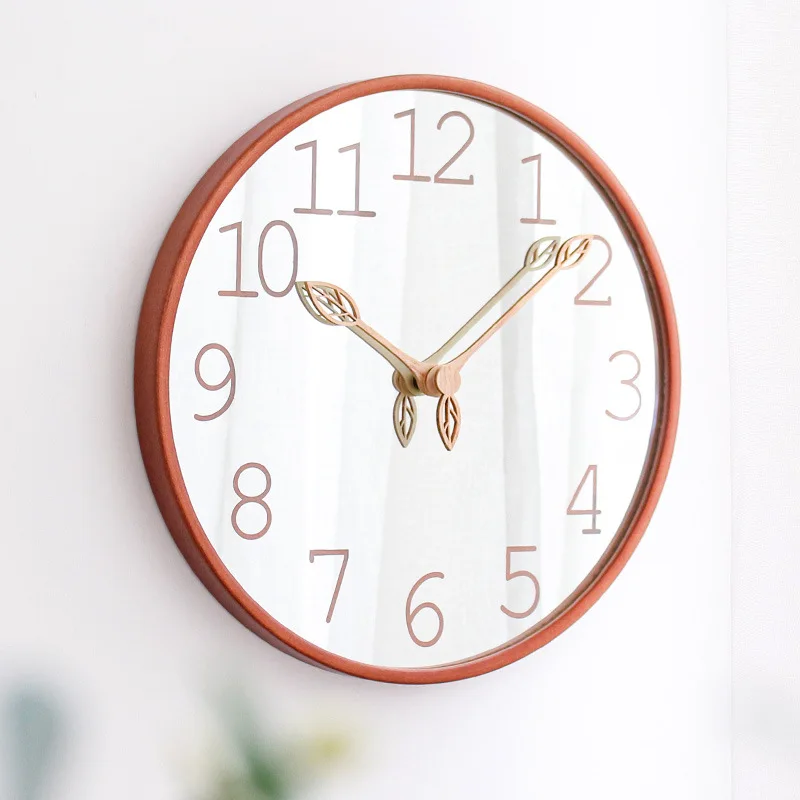 12inch Mirror Wooden Wall Cloc - Lighting Home Decor Wall Clocks ulasan dan harga
