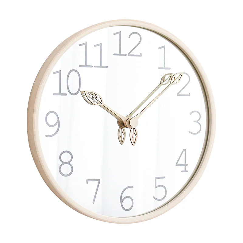 12inch Mirror Wooden Wall Cloc - Lighting Home Decor Wall Clocks ulasan dan harga
