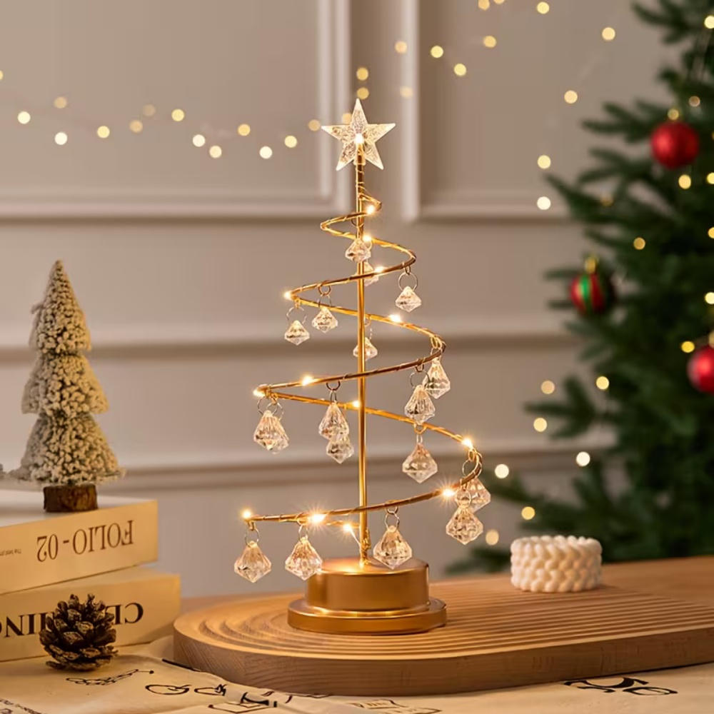Christmas Tree Copper Wire LED - Pendant Lighting Christmas Decor ulasan dan harga