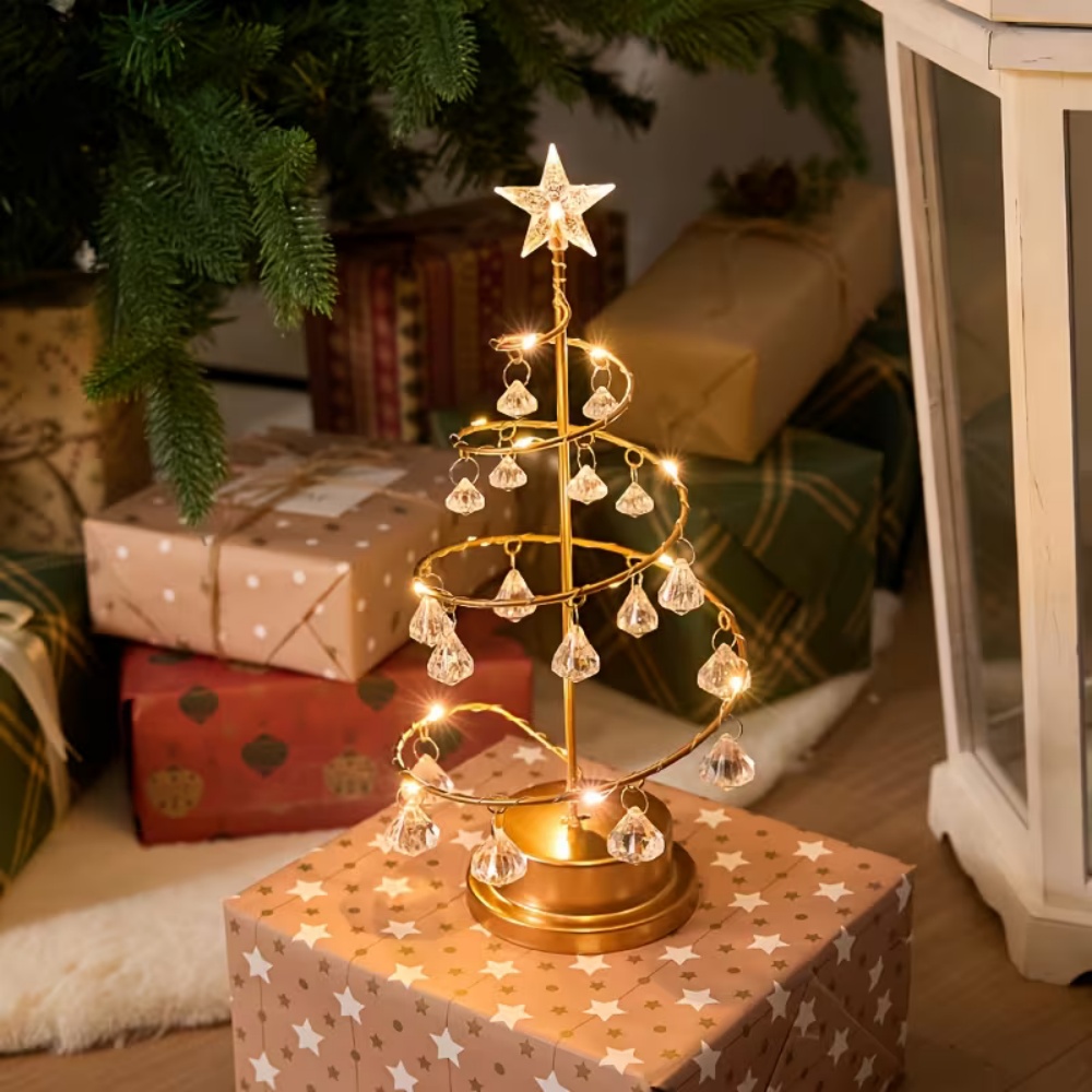 Christmas Tree Copper Wire LED - Pendant Lighting Christmas Decor ulasan dan harga