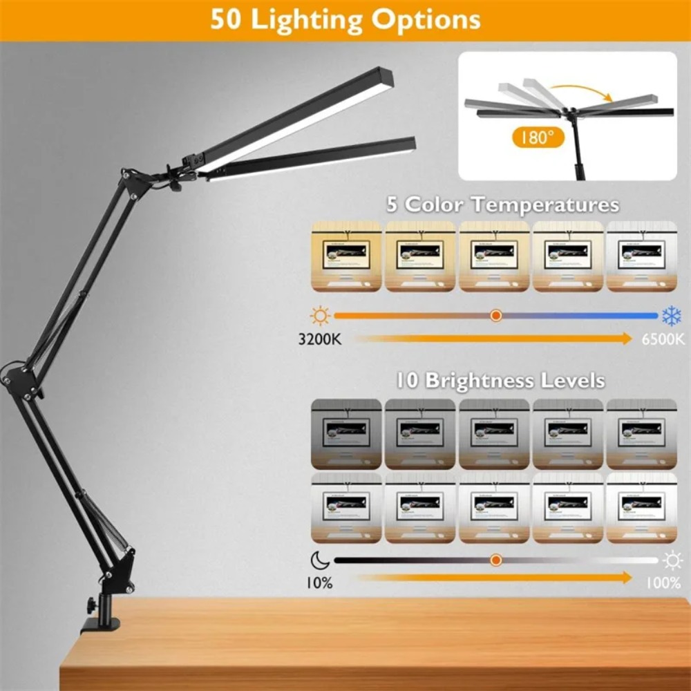 Led Desk Lamp Ultra Bright Dua - Colour Changing Bulb ulasan dan harga