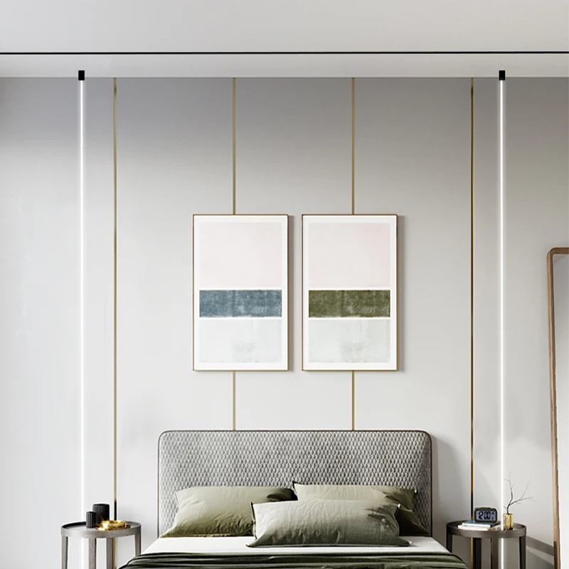 Modern Black And White Linear  - Lighting Metal Wall Decor ulasan dan harga