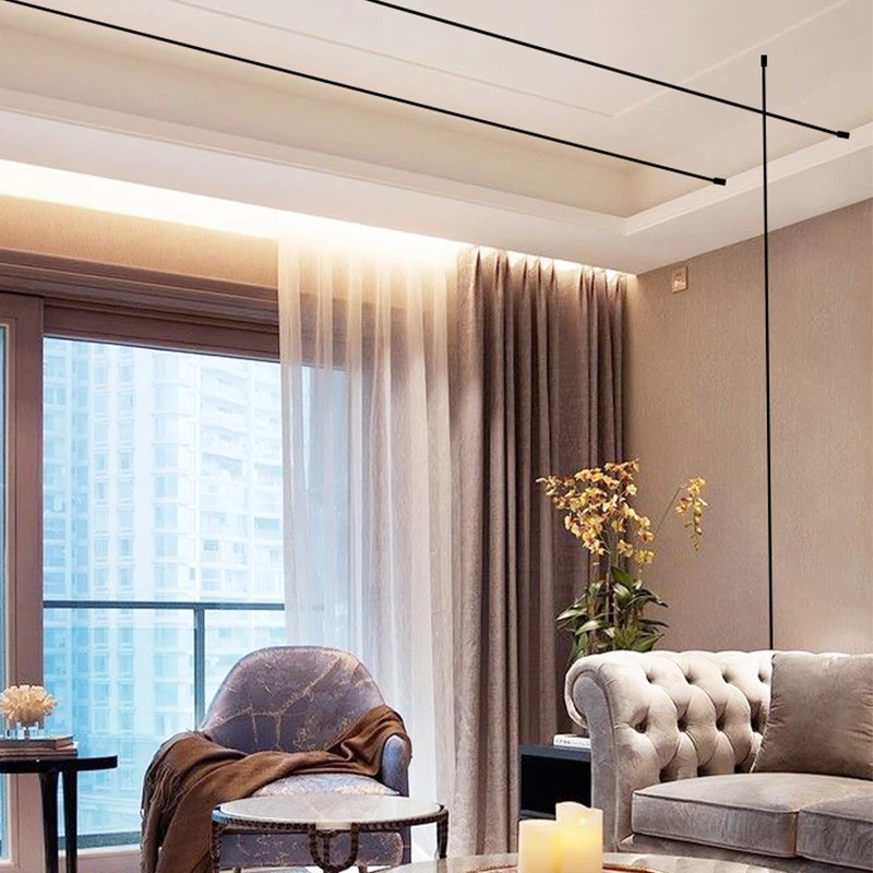Modern Black And White Linear  - Lighting Metal Wall Decor ulasan dan harga
