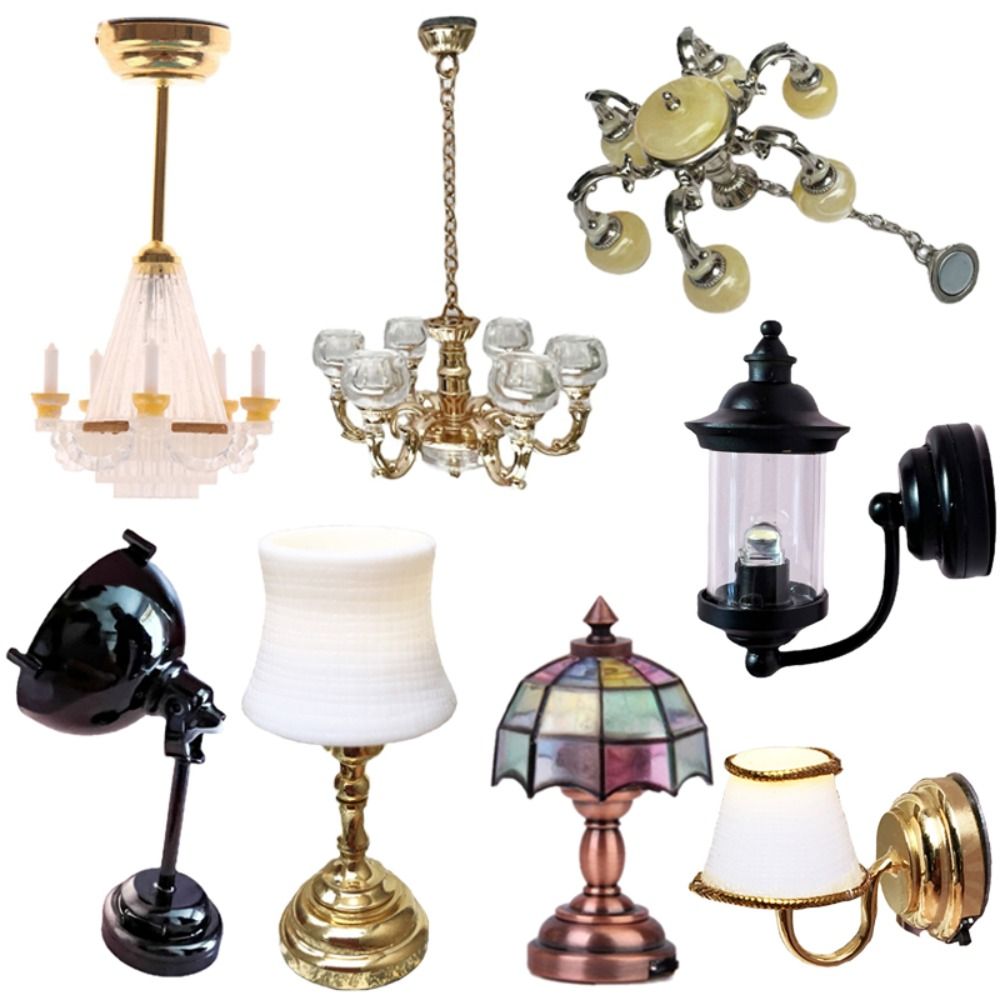 1:12 Scale Dollhouse Miniature - Lighting Metal Wall Decor ulasan dan harga
