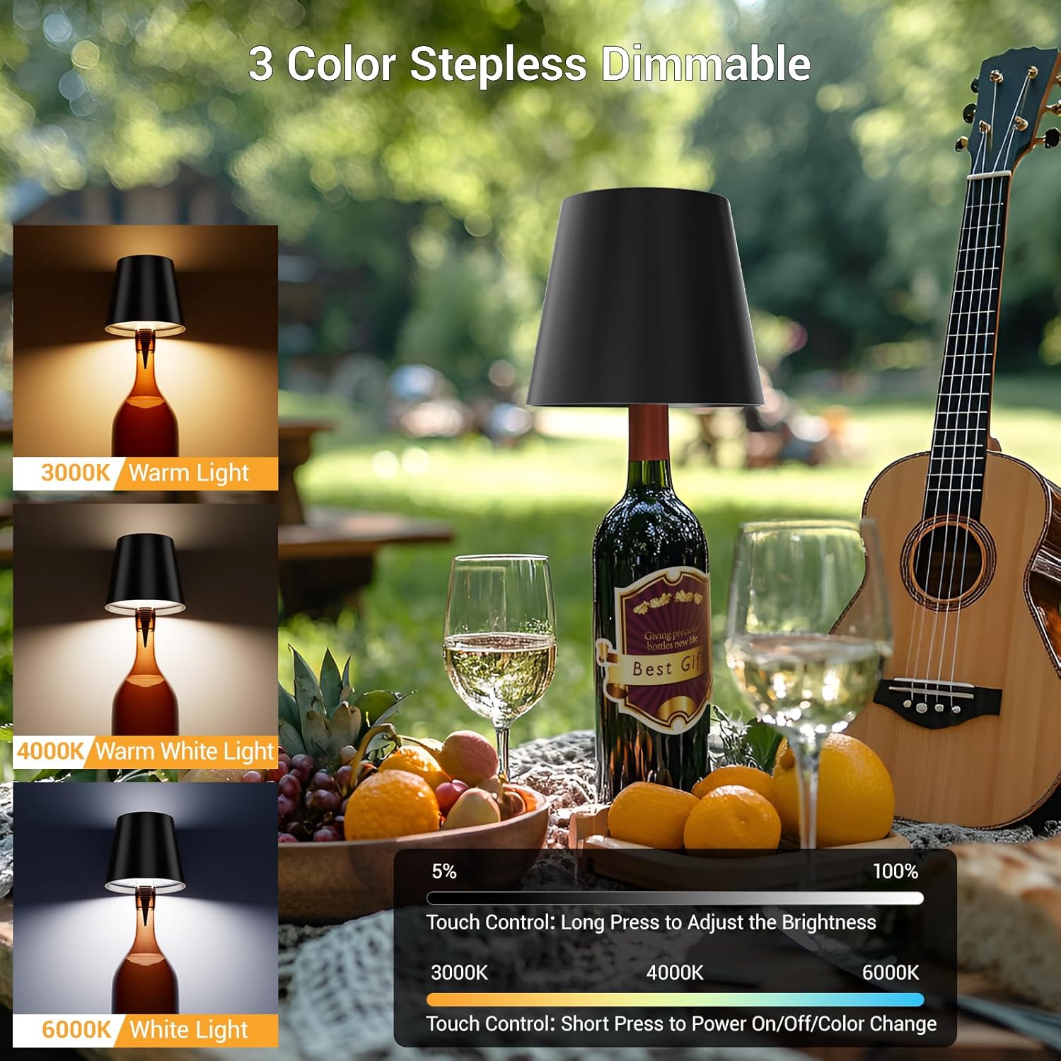 New Wine Bottle LED Lamp Deskt - Colour Changing Bulb ulasan dan harga