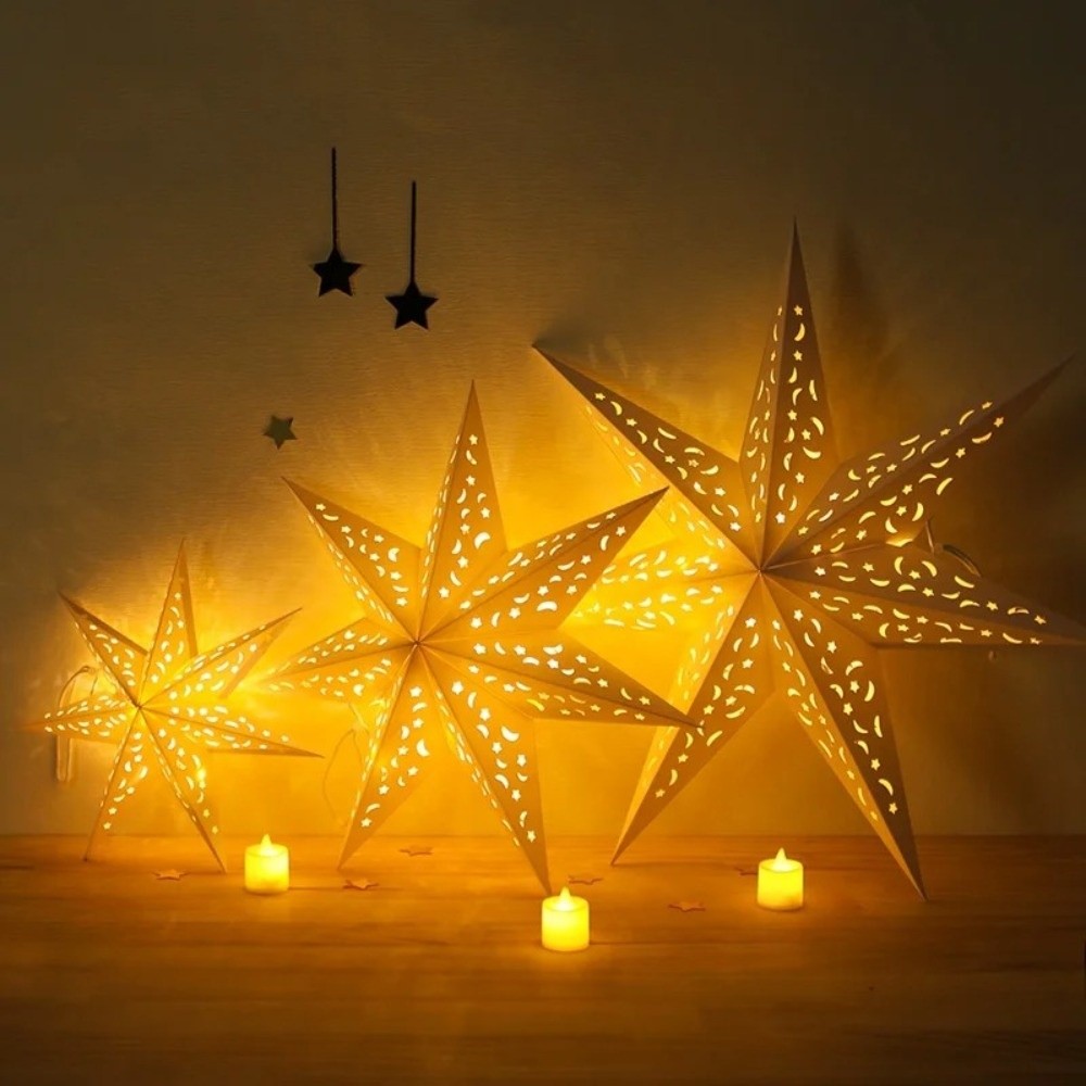 New Year Decor Hollow Out Star - Pendant Lighting Christmas Decor ulasan dan harga