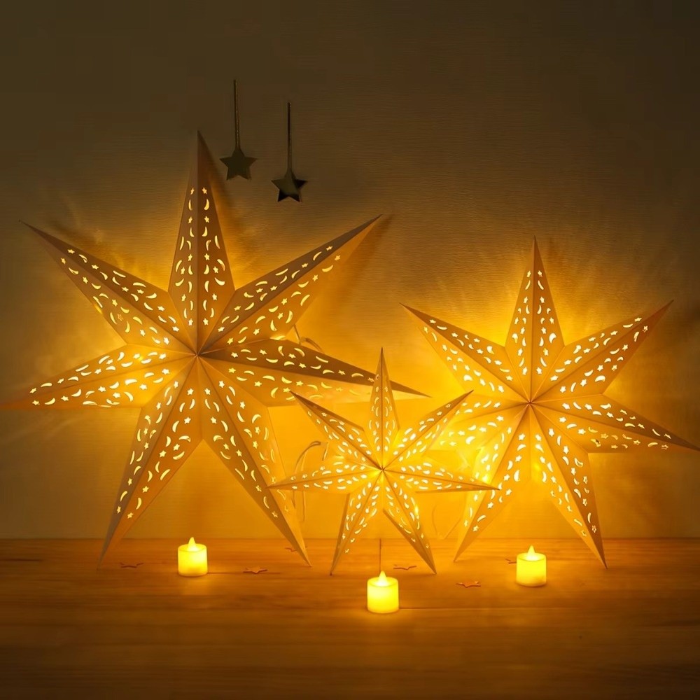 New Year Decor Hollow Out Star - Pendant Lighting Christmas Decor ulasan dan harga